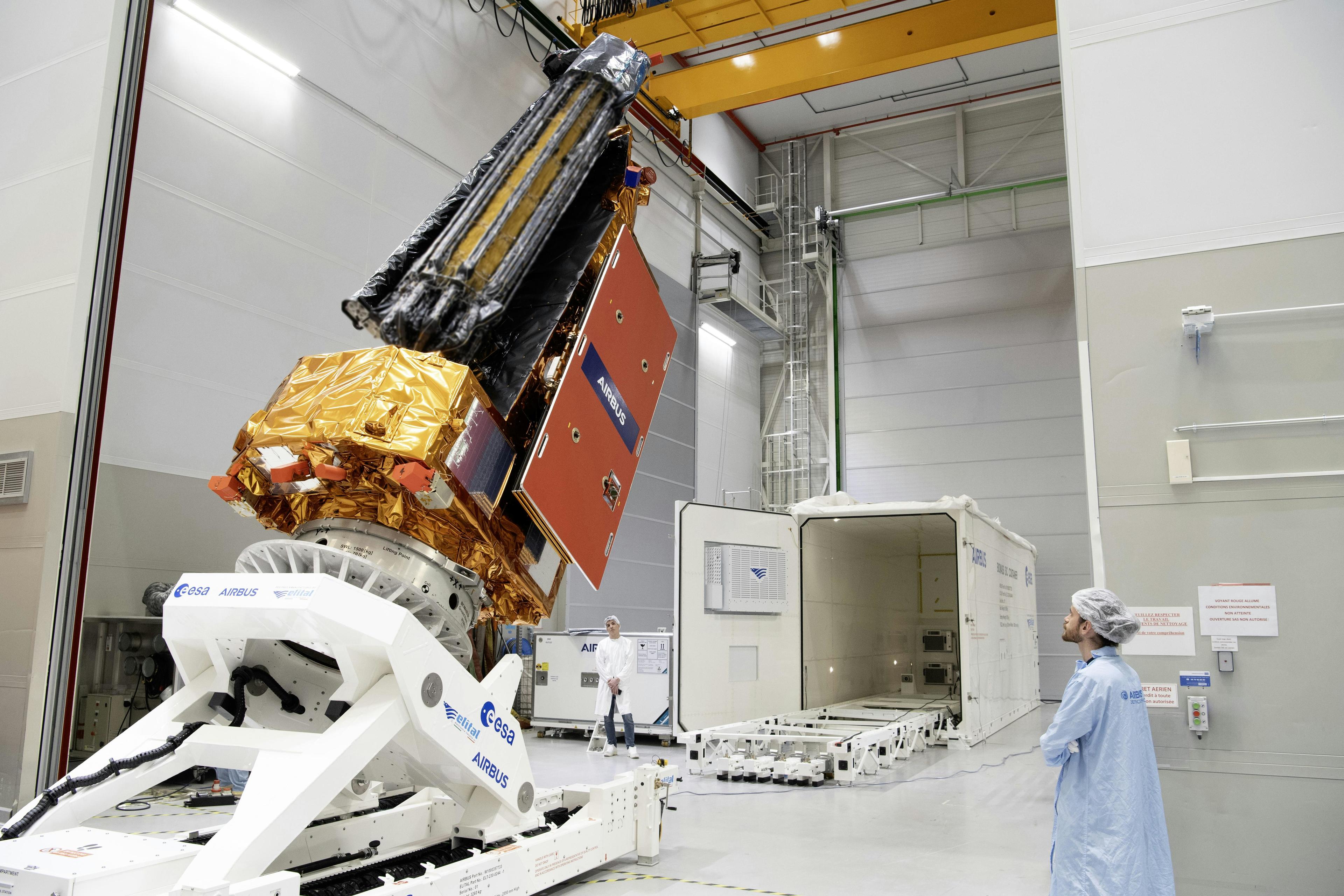 Airbus-built Biomass forest measuring satellite shipped to Kourou | Airbus