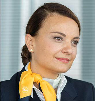 Lufthansa flight attendant Susanne D’Aloia Lufthansa flight attendant Susanne D’Aloia
