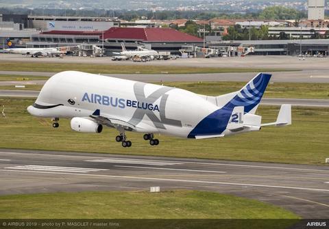 BelugaXL flight landing BelugaXL flight landing