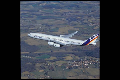 A340-500  Airbus first flight