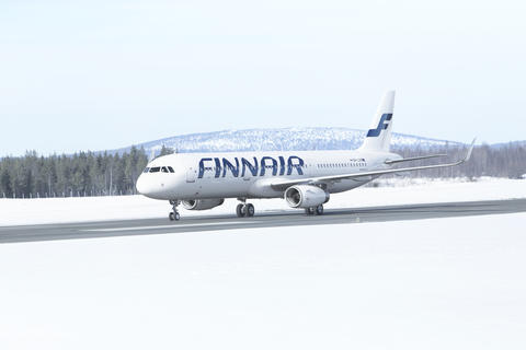 Finnair A320 full body plane