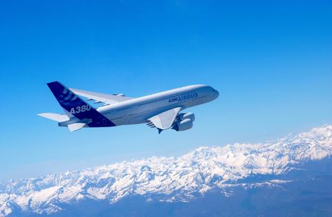 A380 in flight