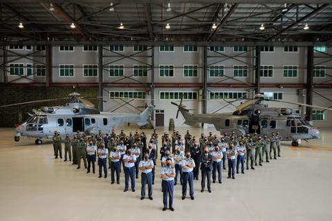 The Malaysian Air Force’s H225M helicopters and crew The Malaysian Air Force’s H225M helicopters and crew