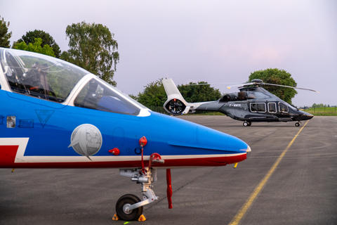 H160 in preparation for July 14th parade H160 in preparation for July 14th parade