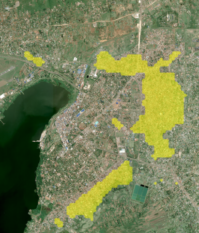 AI-informed map created using imagery from the Pleiades satellite AI-informed map created using imagery from the Pleiades satellite
