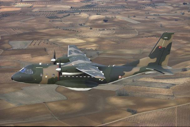 CN235 Turkey An in-flight CN235 transport aircraft operated by the Turkish Armed Forces.