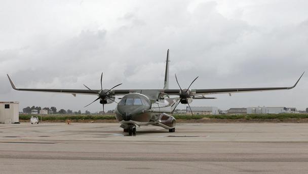 An on-ground photo of an Airbus C295 tactical aircraft delivered to the Royal Thai Army. 