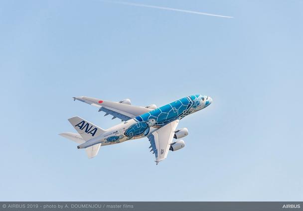 first-A380-ANA-in-flight first-A380-ANA-in-flight