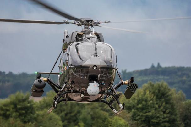 The H145M’s modular weapons HForce system was designed by Airbus. The H145M’s modular weapons HForce system was designed by Airbus.