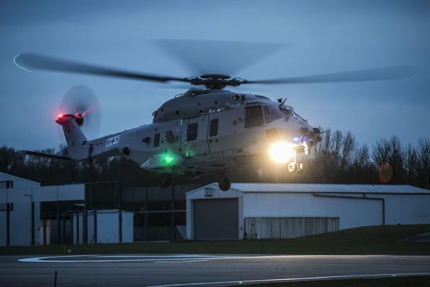 The German Navy’s second NH90 prototype lands after its successful maiden flight