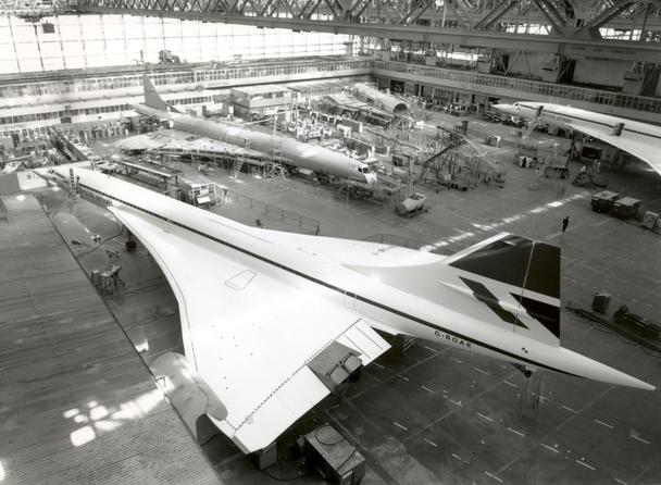 Concorde at the British Airways production line Concorde at the British Airways production line