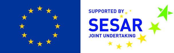 EU flag and SESAR logo EU flag and SESAR logo