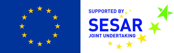 EU flag and SESAR logo