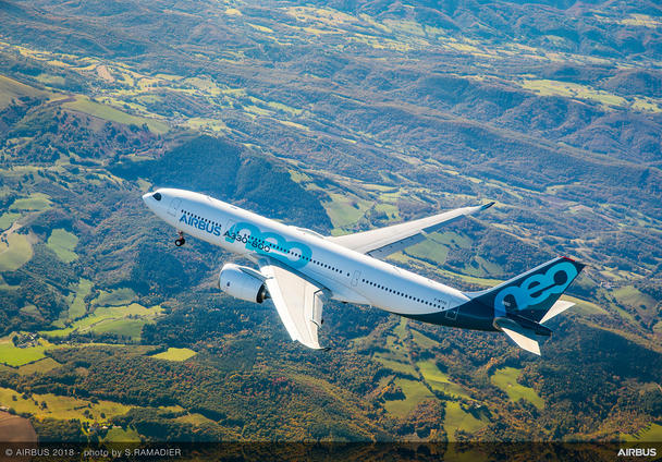 Airbus A330-800 in flight