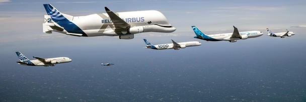 Airbus Family formation flight Air-to-air Airbus Family formation flight Air-to-air
