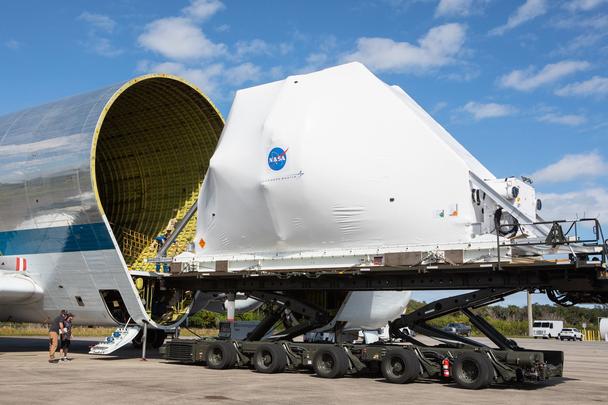 Orion is loaded into the Super Guppy Orion is loaded into the Super Guppy