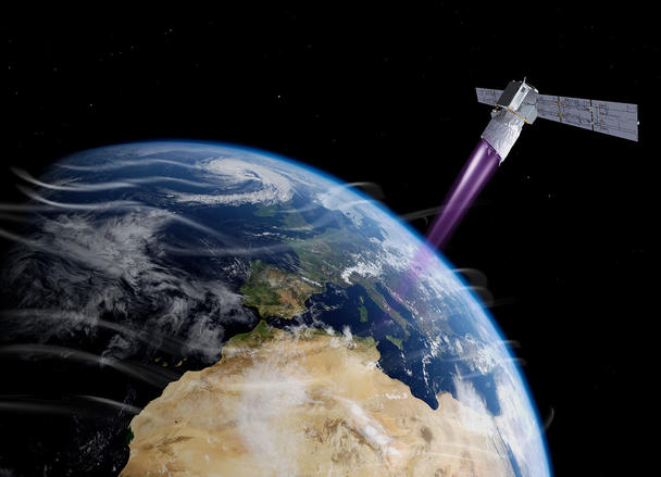 The Airbus-built Aeolus satellite The Airbus-built Aeolus satellite