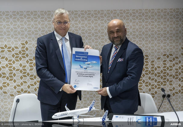 Airbus and Jazeera Airways signature