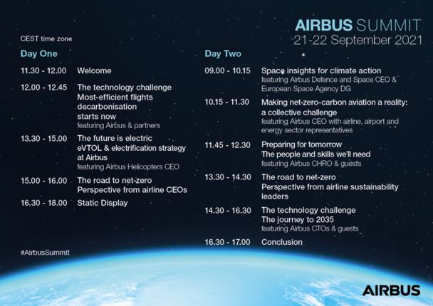 Airbus Summit 2021 Agenda