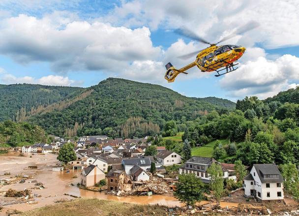 ADAC helicopter German floods