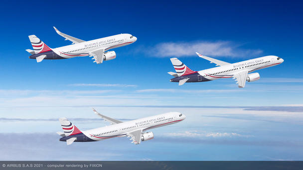 ACG A220-300, A320neo, A321XLR rendering