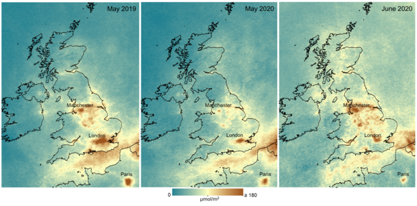 NO2 emissions post lockdown UK May 2019 NO2 emissions post lockdown UK May 2019