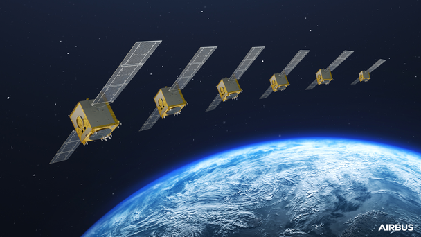 Artist view: Galileo Satellite batch in Orbit