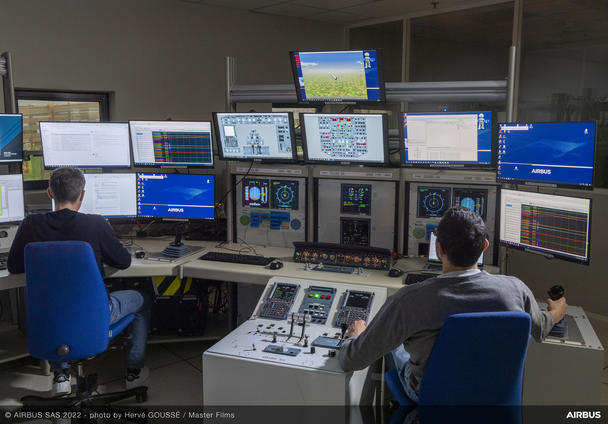 A321XLR Controller & Guidance Integration Bench_view 2