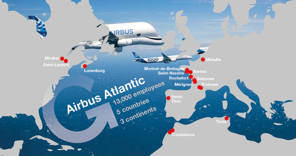 Airbus Atlantic Map english