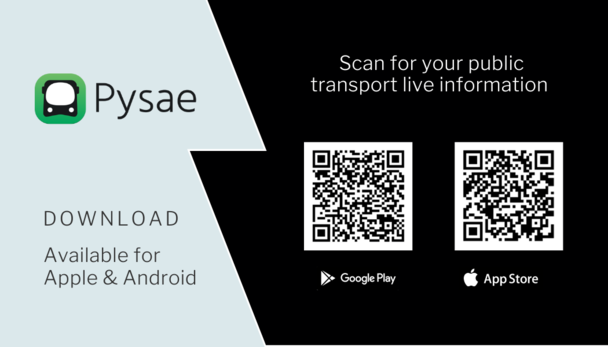 Download the App for your live updates on public transports.