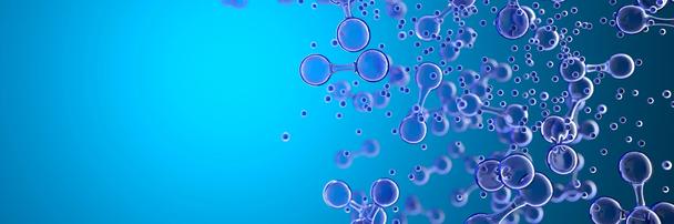 Hydrogen molecules banner