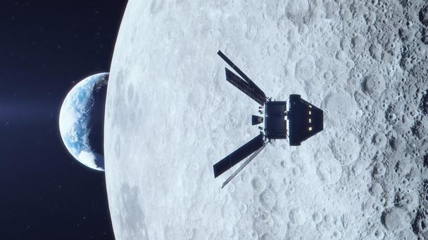 Orion spacecraft deploying the solar panels Orion spacecraft deploying the solar panels