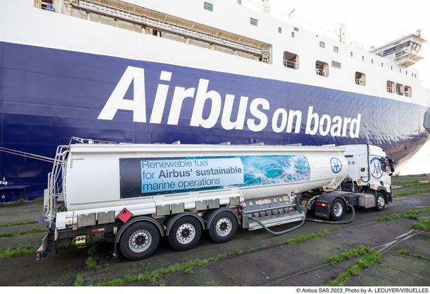 Departure of the ‘Ciudad de Cadiz’ using renewable fuel, Saint-Nazaire, France, 3 January 2023