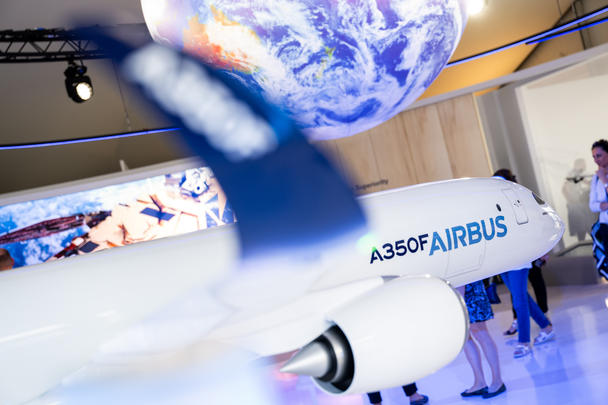 Airbus pavillon before Paris Air Show 2023