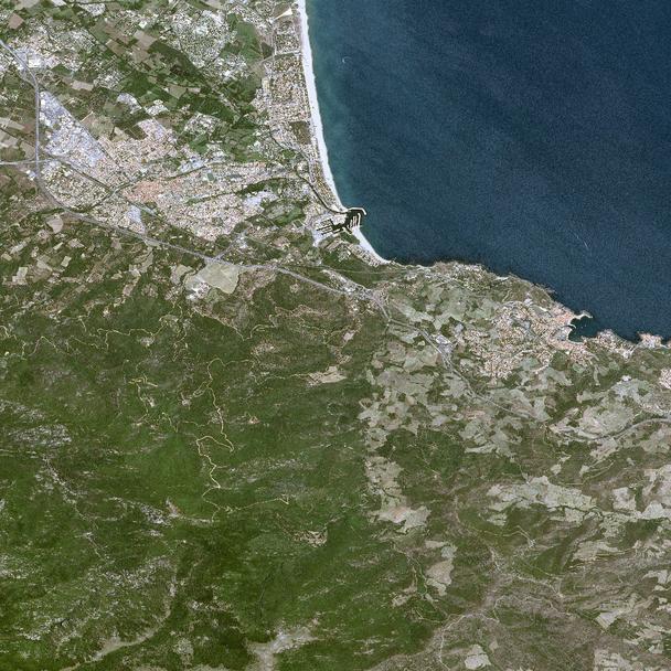 SPOT 6 satellite imagery over Argeles-sur-mer SPOT6-Argeles-1