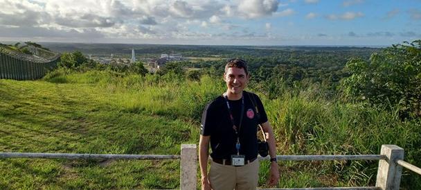 Benjamin Massart at Kourou, French Guiana  © Airbus