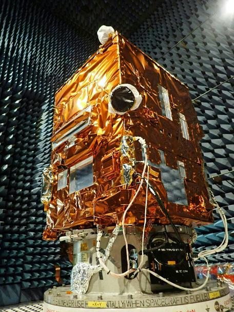 THEOS-2 satellite in anechoic chamber