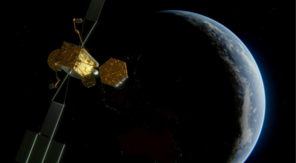 CGI of Airbus' Skynet 6A satellite, currently being built in Portsmouth, UK