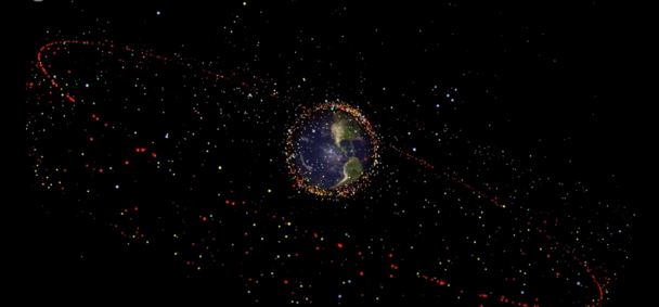 representation of Space debris (not at scale) - Copyright ESA Detumbler device