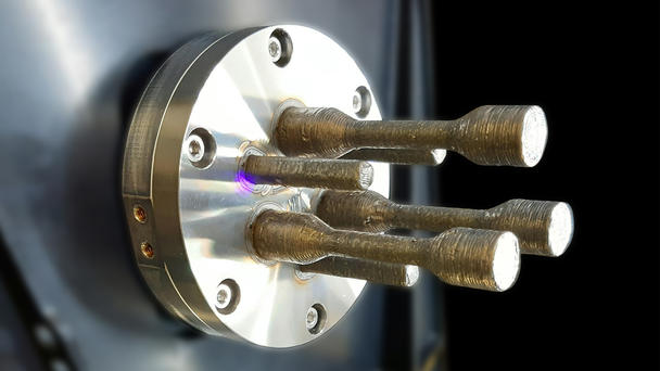 First of the four metal 3D specimens to be printed on board the ISS First of the four metal 3D specimens to be printed on board the ISS