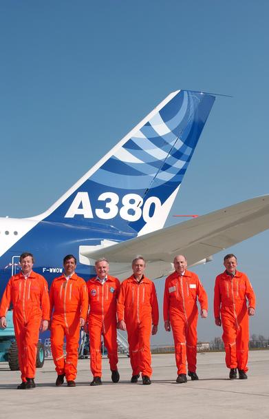 Airbus A380 first flight crew Airbus A380 first flight crew