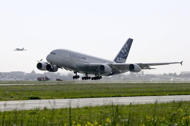 Airbus A380 takeoff Airbus A380 takeoff