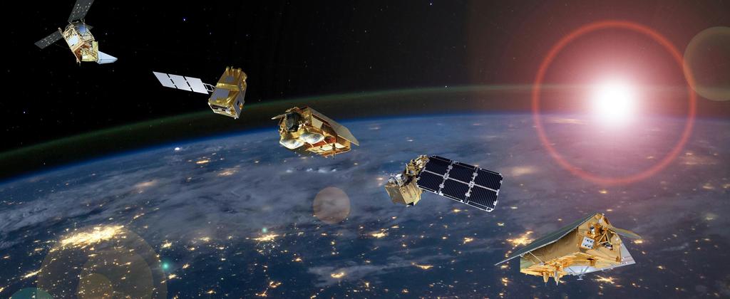 Space header - satellites orbiting the earth