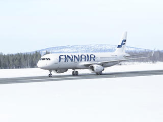 Finnair A320 full body plane