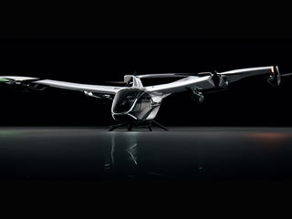Ushering in the next generation of CityAirbus, the fully electric vehicle is equipped with fixed wings, a V-shaped tail, and eight electrically powered propellers as part of its uniquely designed distributed propulsion system.