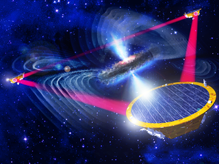 Artist view: LISA space observatory LISA-constellation-CopyrightAirbus