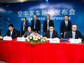 Airbus signed agreement with Xiamen Airlines, Zehjiang Loong Airlines and Colorful Guizhou Airlines
