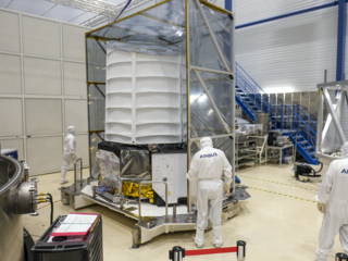 photo: EUclid telescope ready for TVAC Euclid TVAC