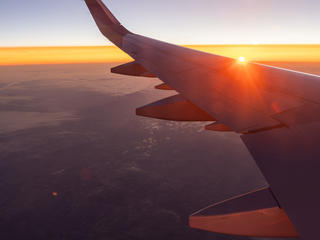 A321XLR sunset