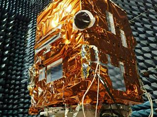 THEOS-2 satellite in anechoic chamber
